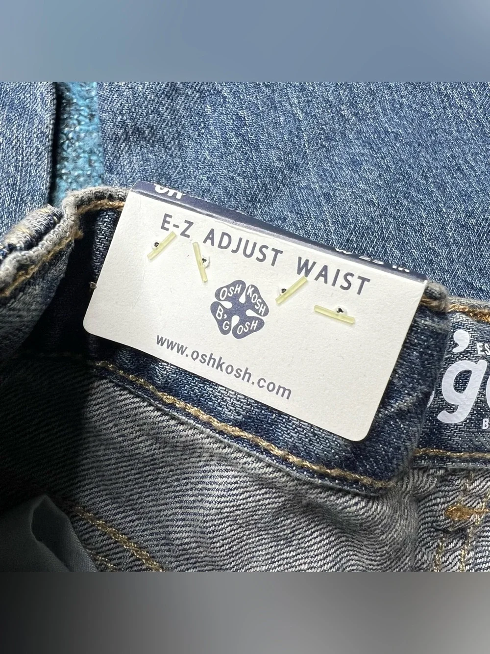 OshKosh B'Gosh Classic E-Z Adjustable Waist Toddler Boy's Jeans 6 Regular NWT